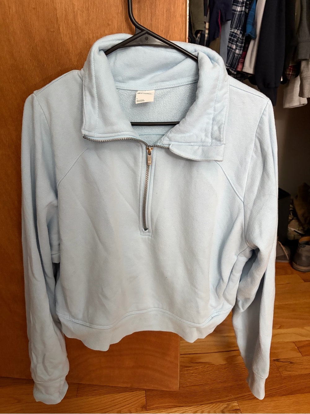 all in motion Light Blue Zip-Up Fleece Jacket